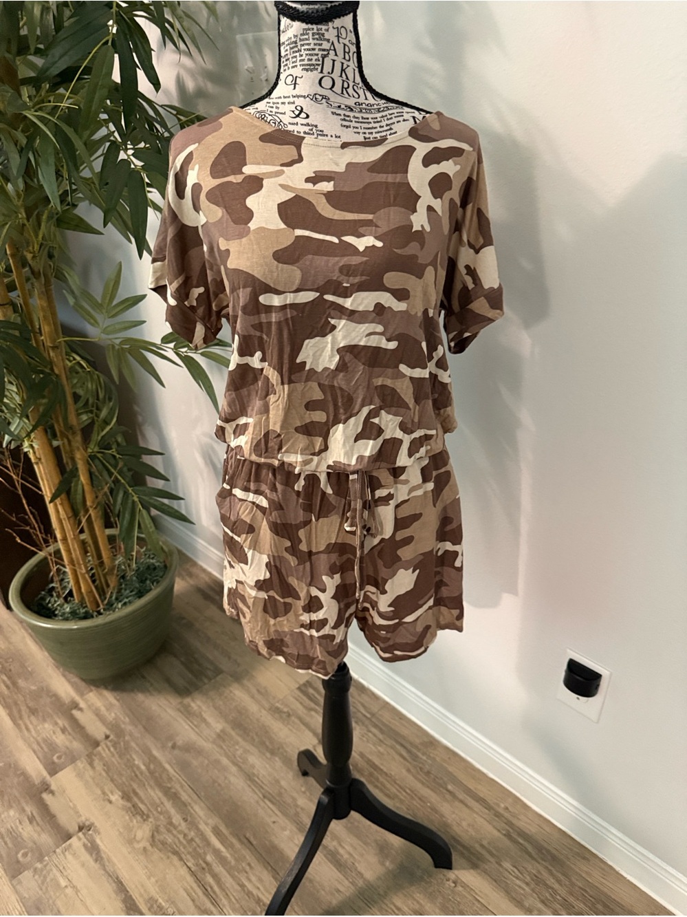New. Camouflage Print Women's romper